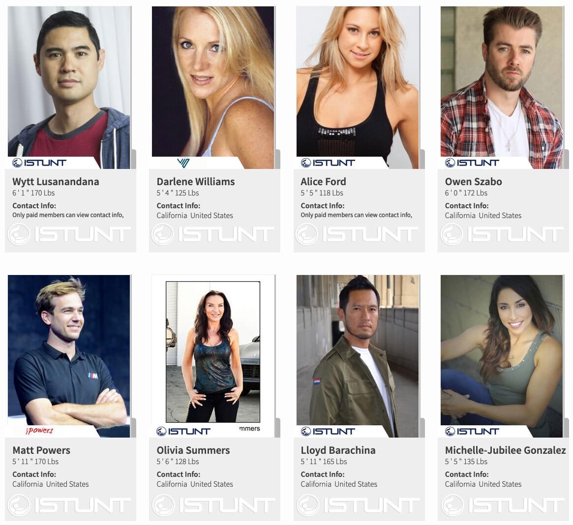 California Stuntmen & Stuntwoman, Wytt Lusanandana, Darlene Williams, Alice Ford, Owen Szabo, Matt Powers, Olivia Summers, Lloyd Barachina, Michelle-Jubilee Gonzalez